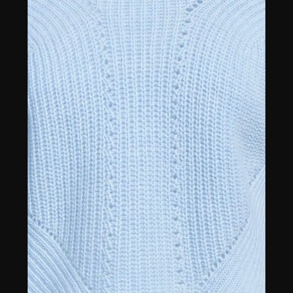 Maje Wool Blend Blue Crop Sweater Size FR 1 (Small) - Picture 4 of 15